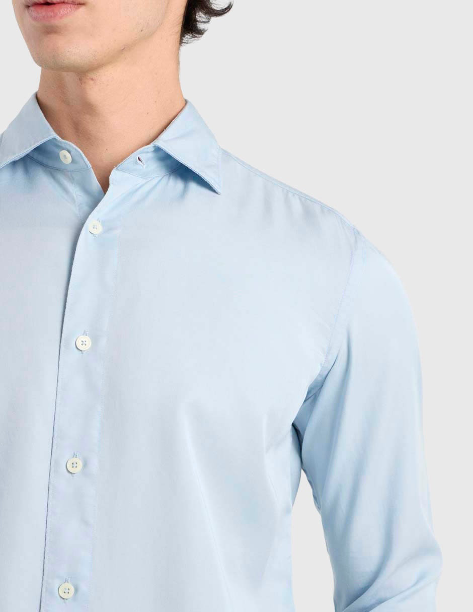 Camisa casual de algodón manga larga para hombre 5