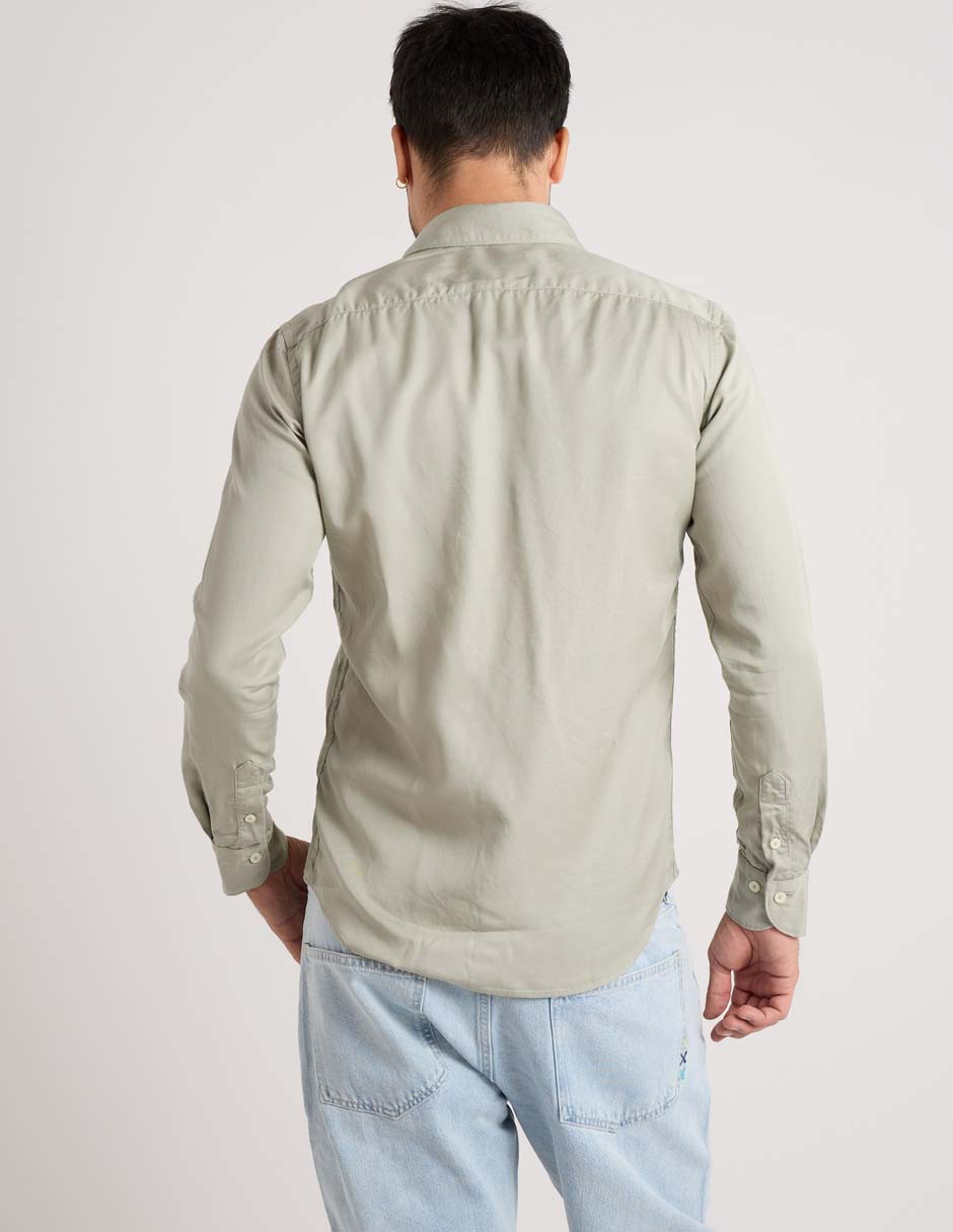 Camisa casual de algodón manga larga para hombre Camisa casual de algodón manga larga para hombre