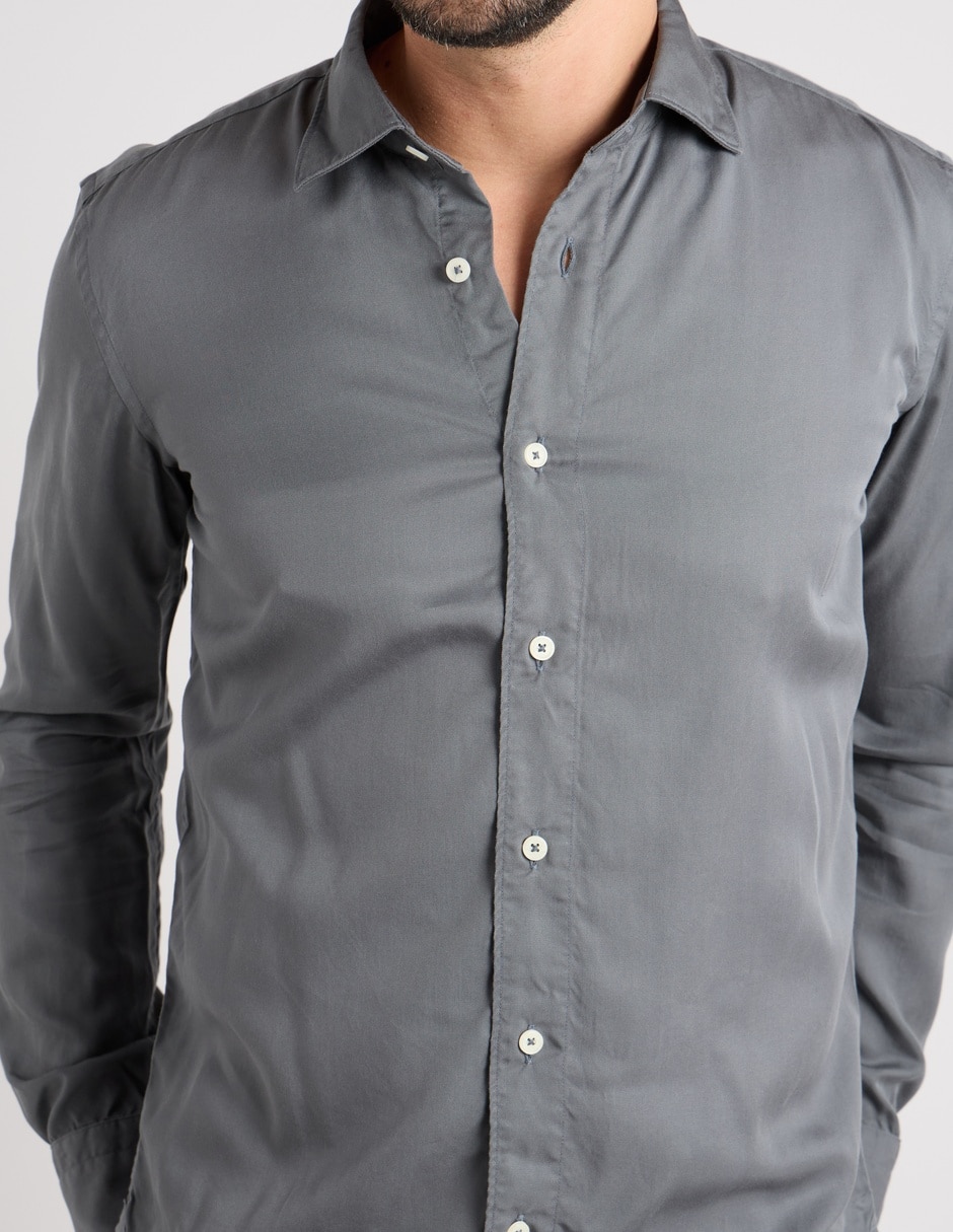 Camisa casual Scappino de algodón manga larga para hombre