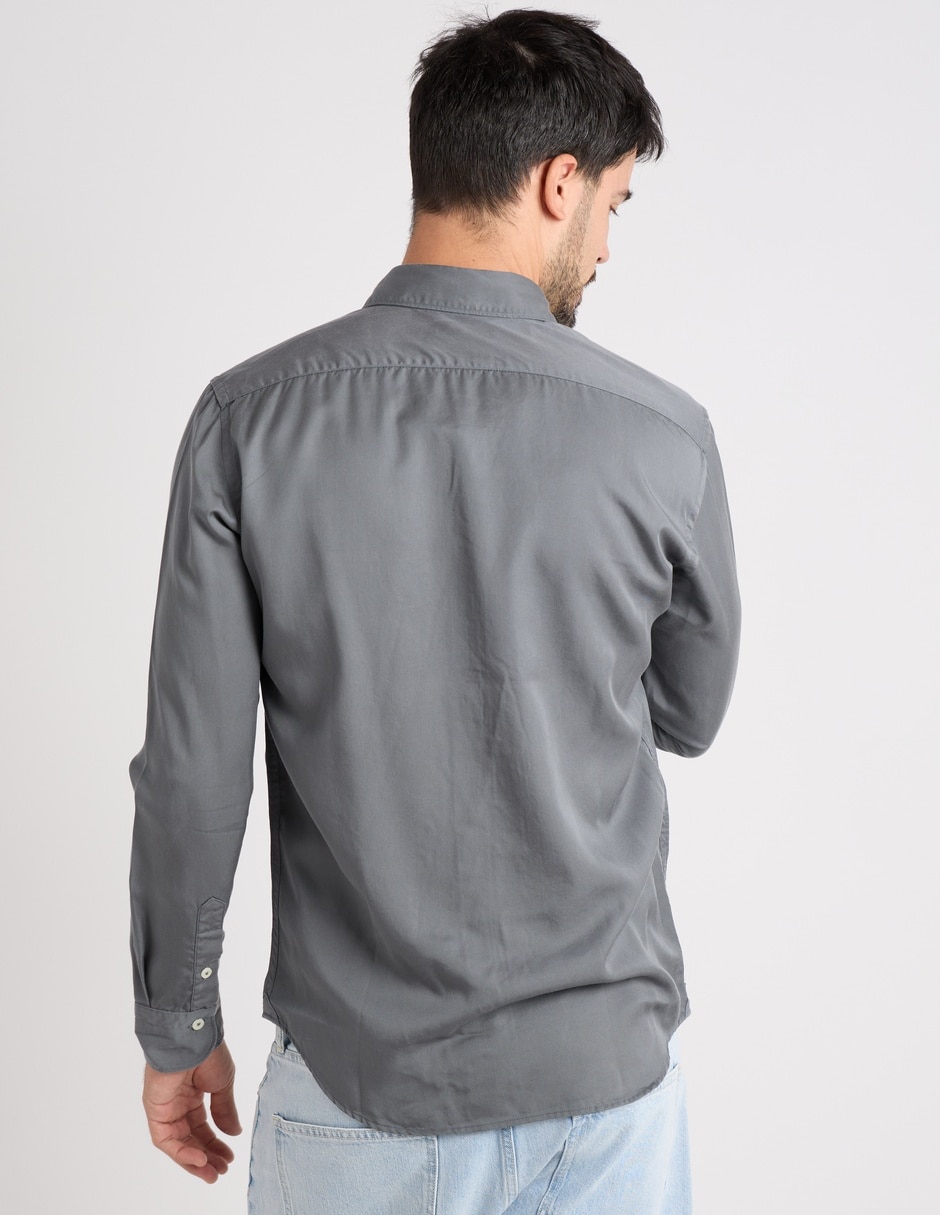 Camisa casual Scappino de algodón manga larga para hombre