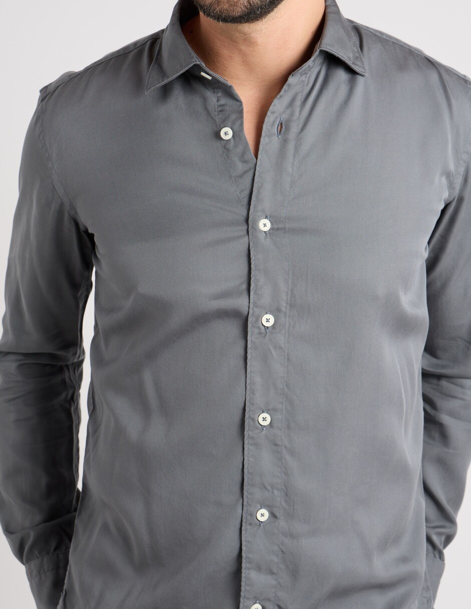 Camisa casual Scappino de algodón manga larga para hombre