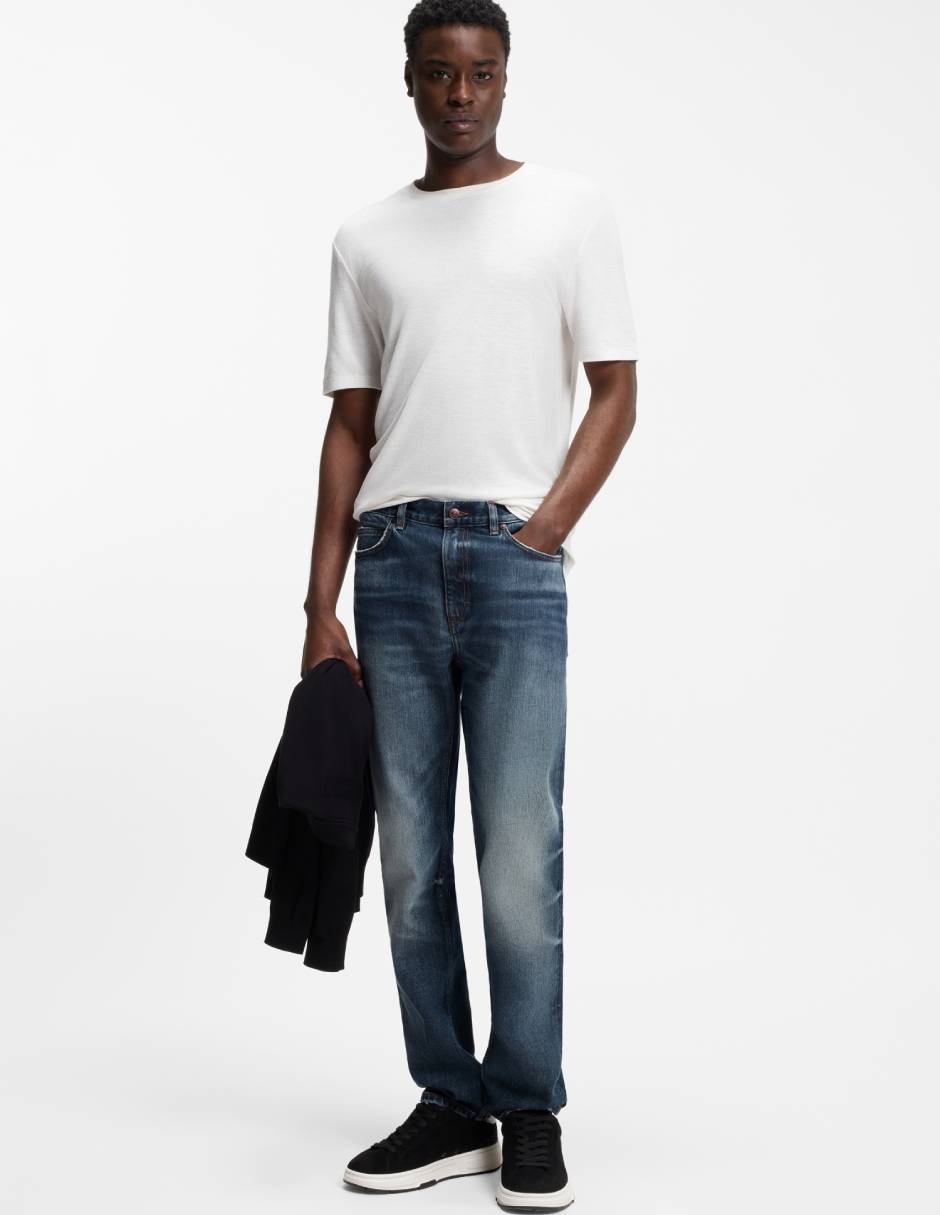 Jeans slim S26 708 lavado medio para hombre 4