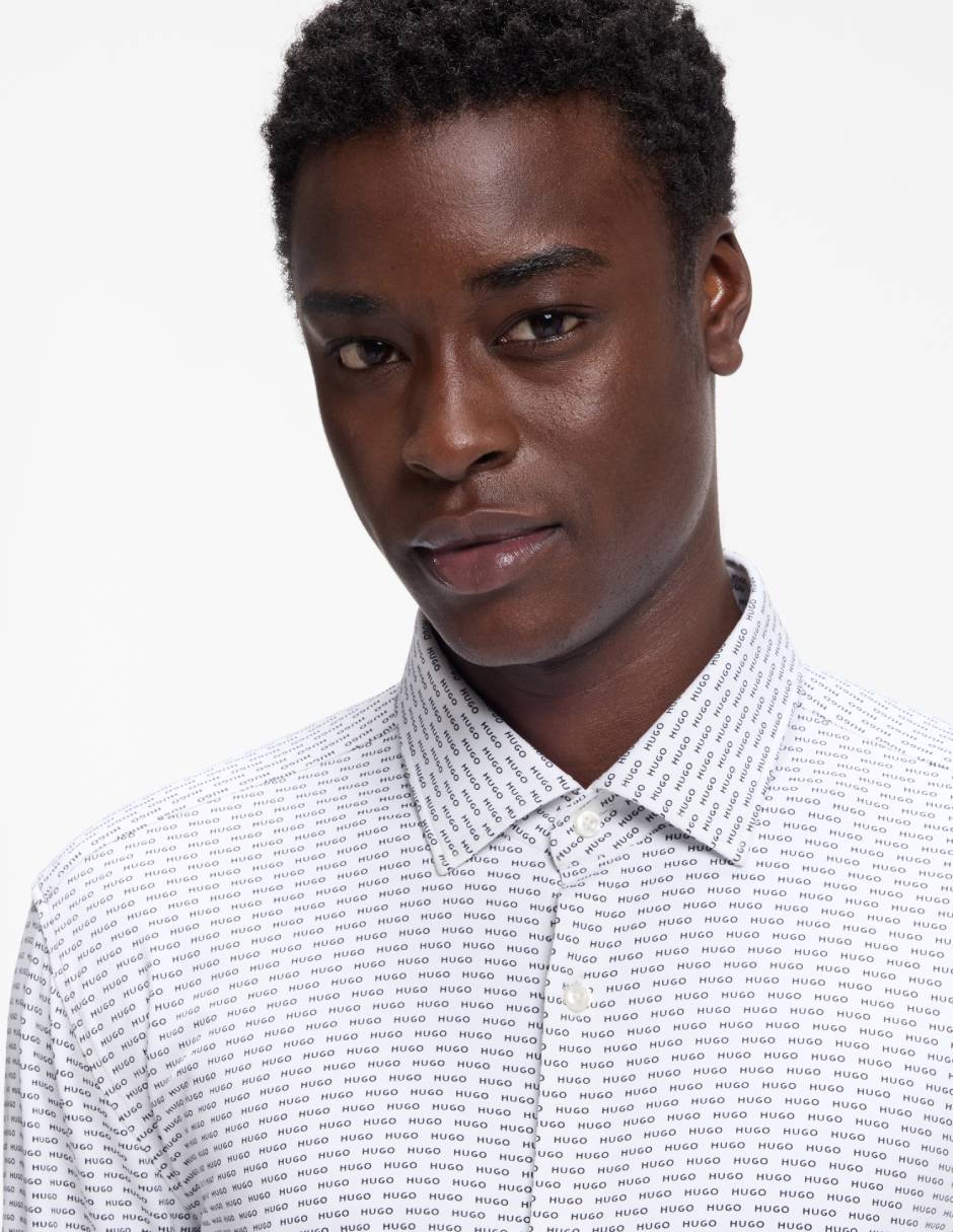 Camisa casual Hugo de poliamida manga larga para hombre