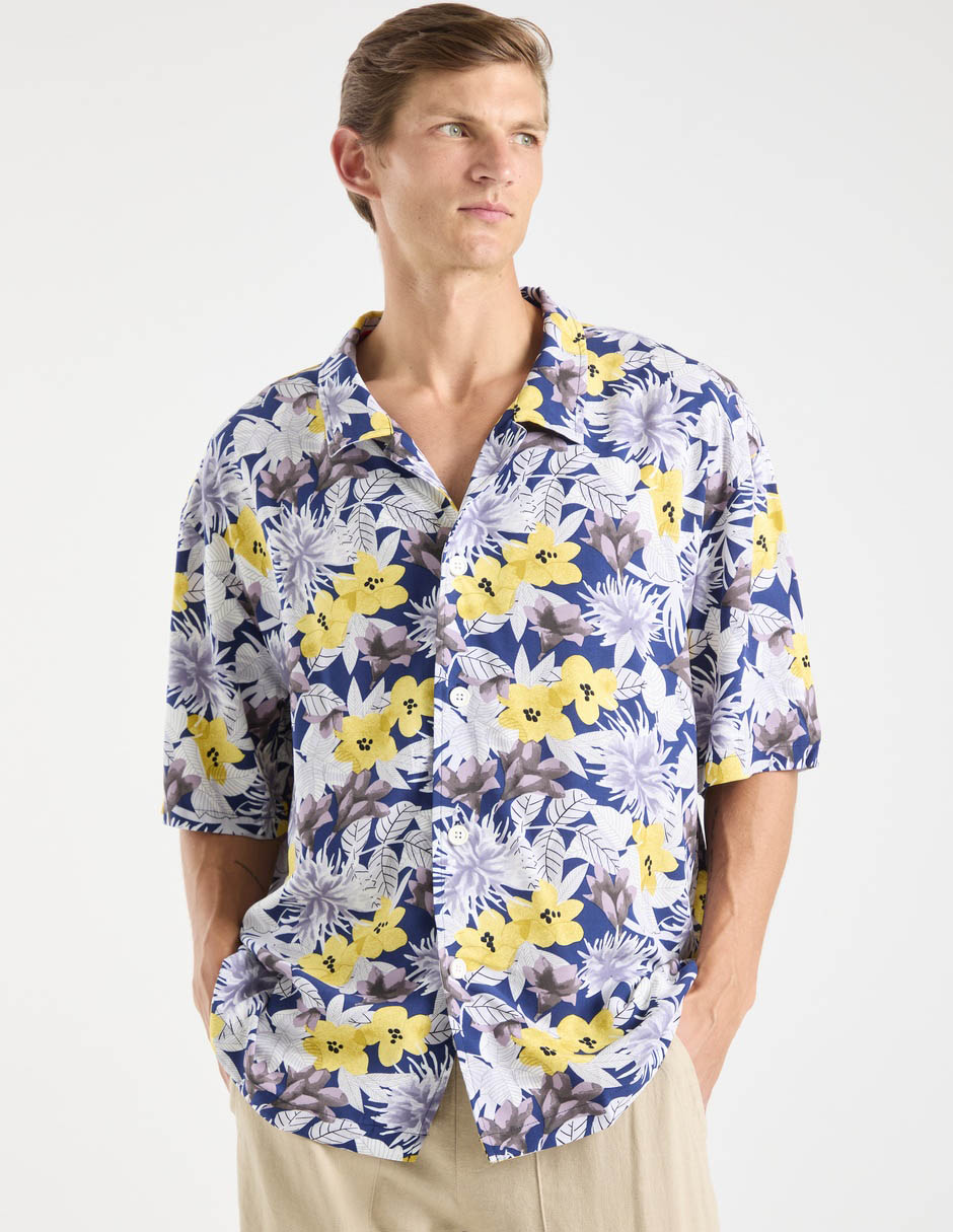 Camisa casual hugo manga corta para hombre
