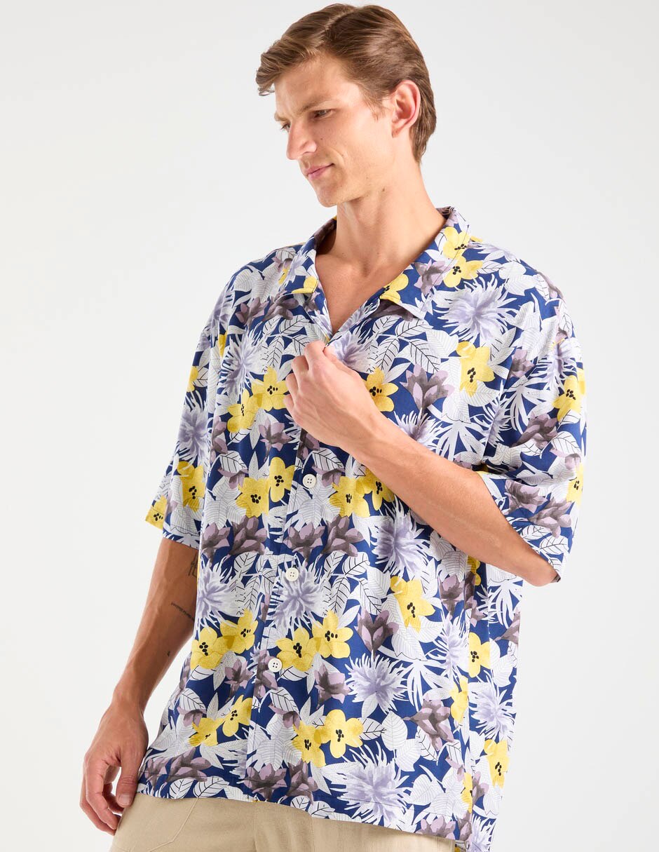 Camisa casual hugo manga corta para hombre