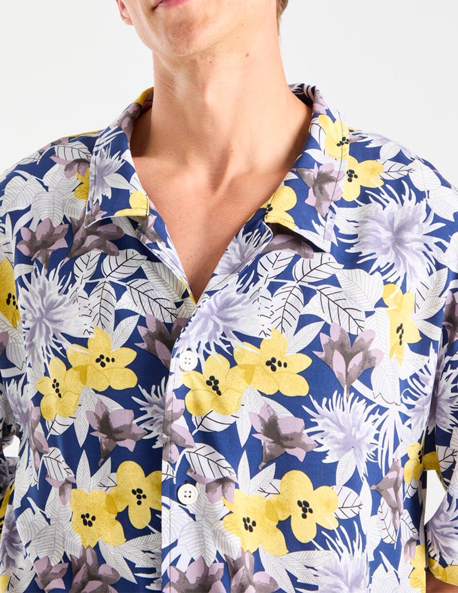 Camisa casual hugo manga corta para hombre