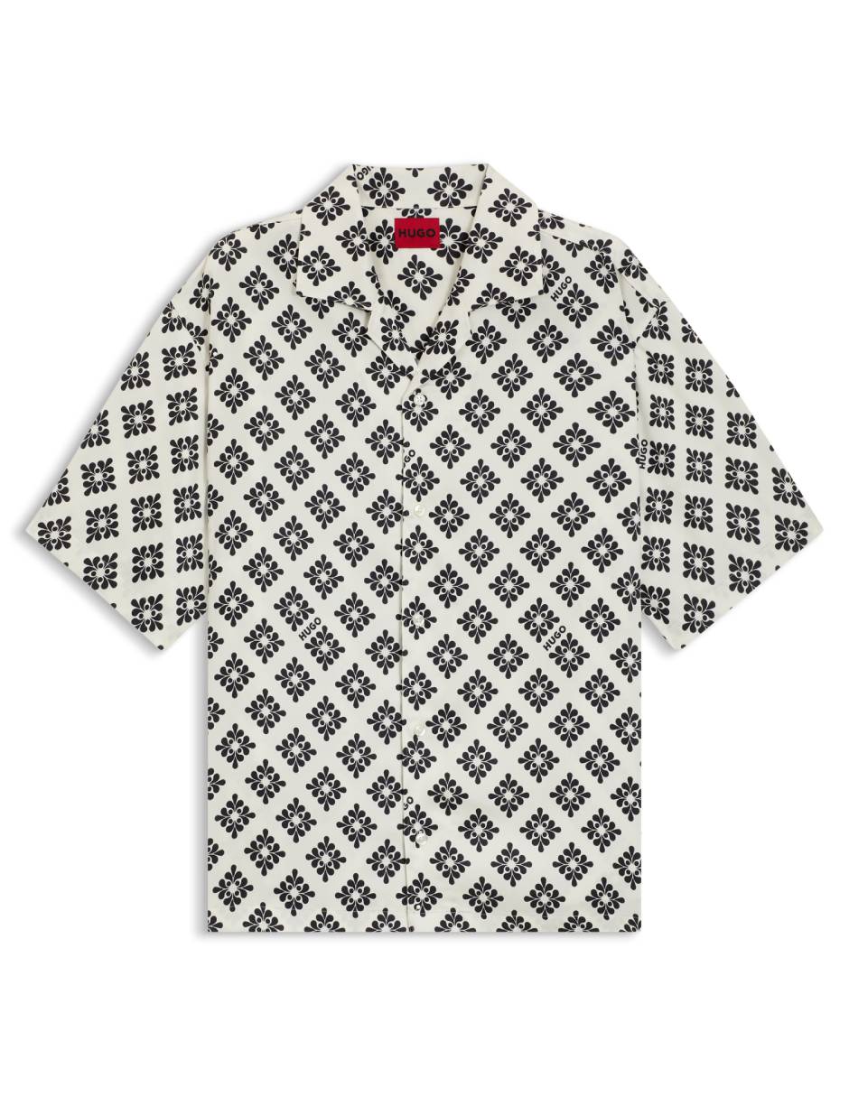 Camisa casual Hugo de lyocell manga corta para hombre