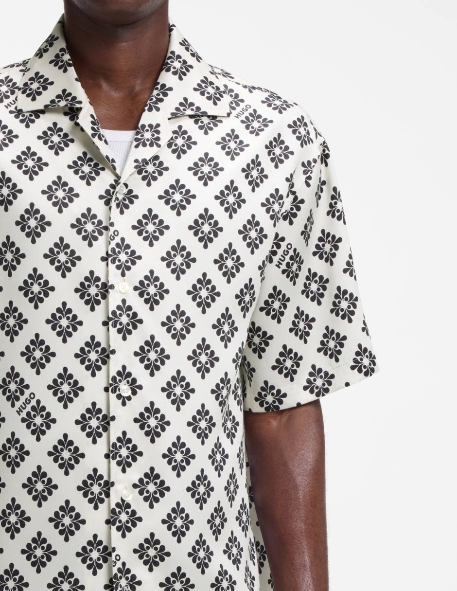 Camisa casual Hugo de lyocell manga corta para hombre