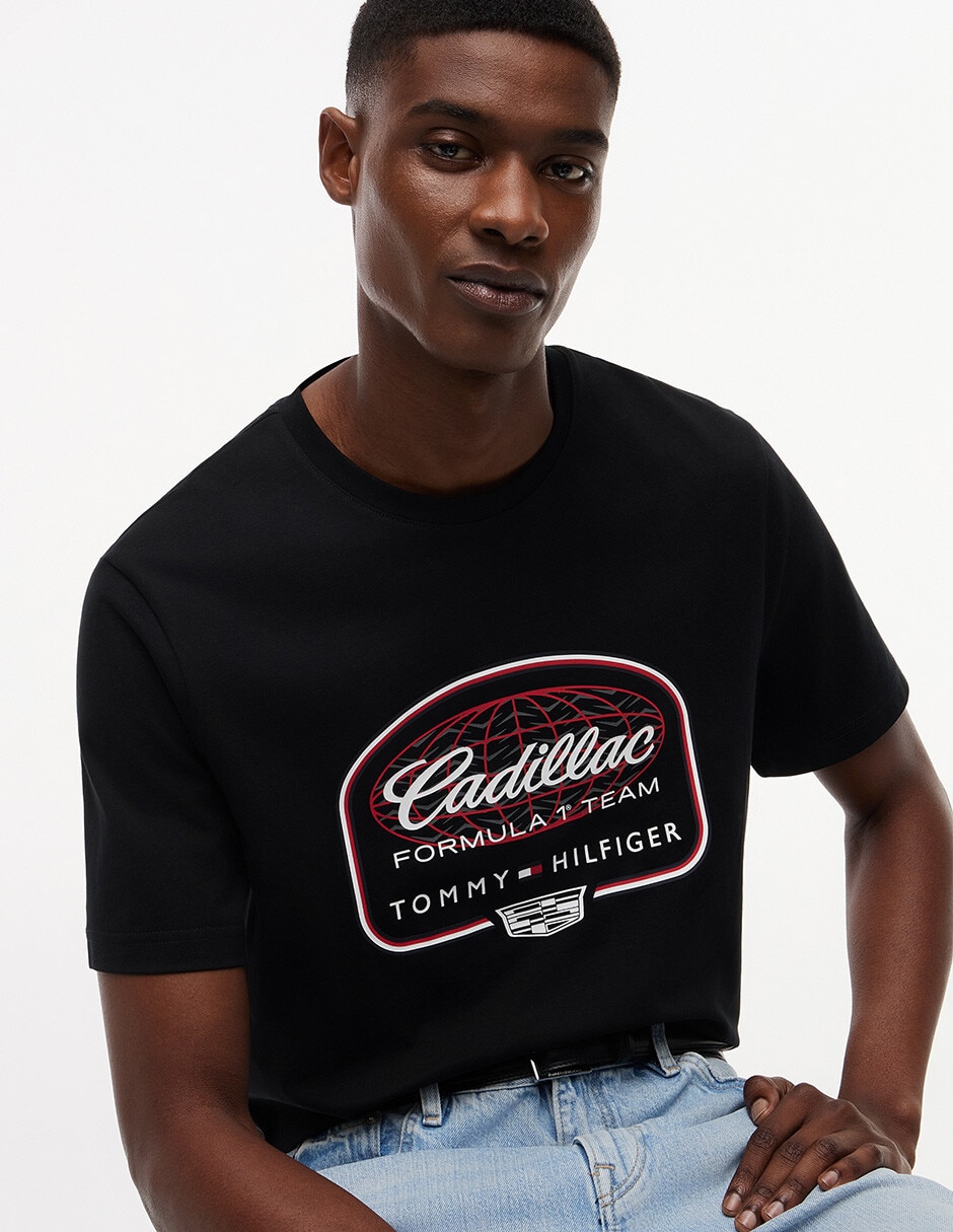 Playera Cadillac F1 Script cuello redondo para hombre 6