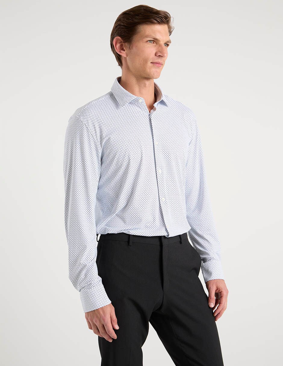 Camisa casual manga larga para hombre 7