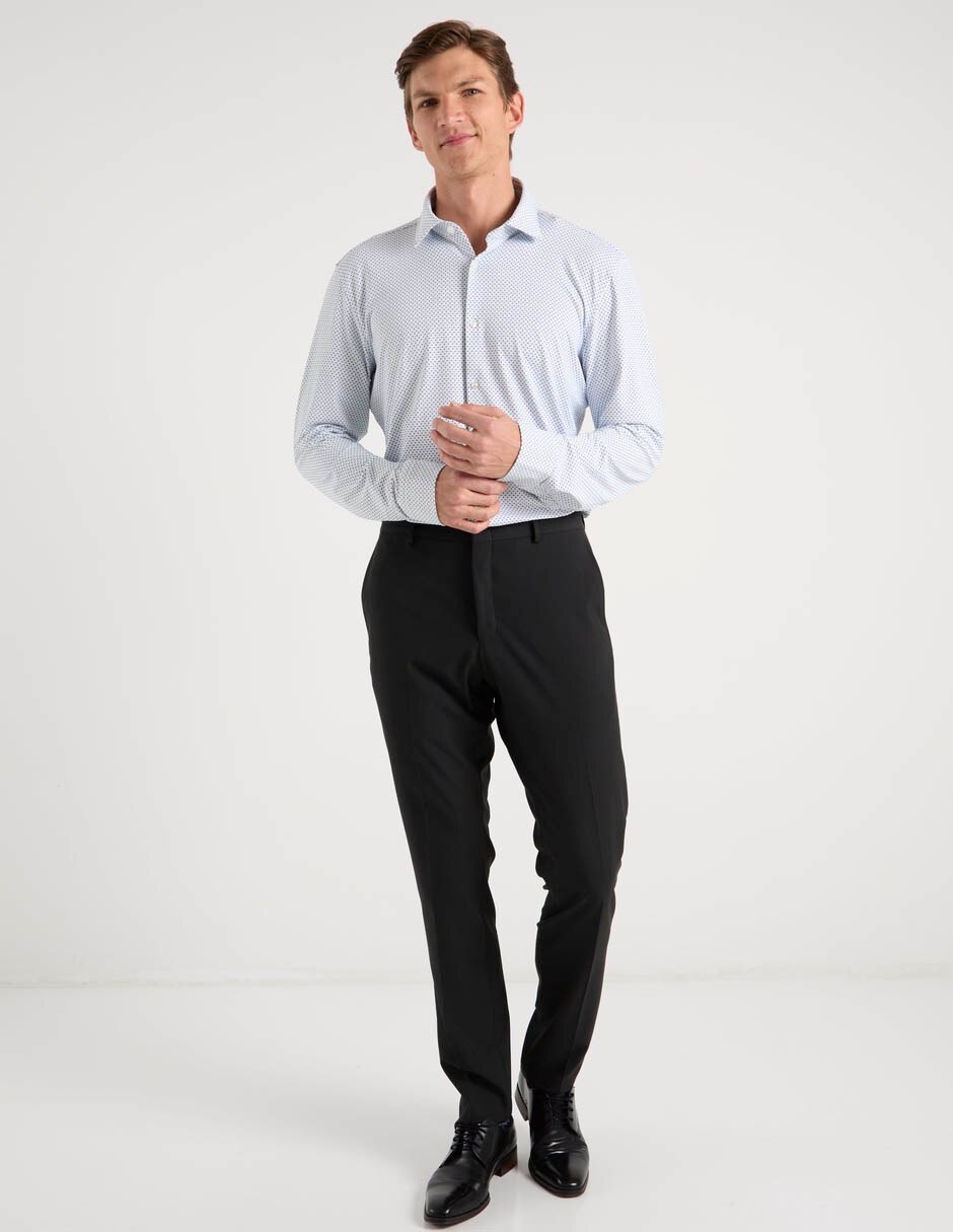 Camisa casual manga larga para hombre 8