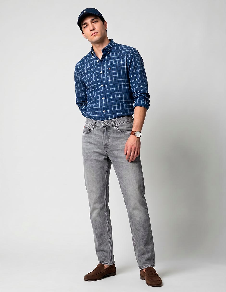 Jeans straight S26 lavado medio para hombre