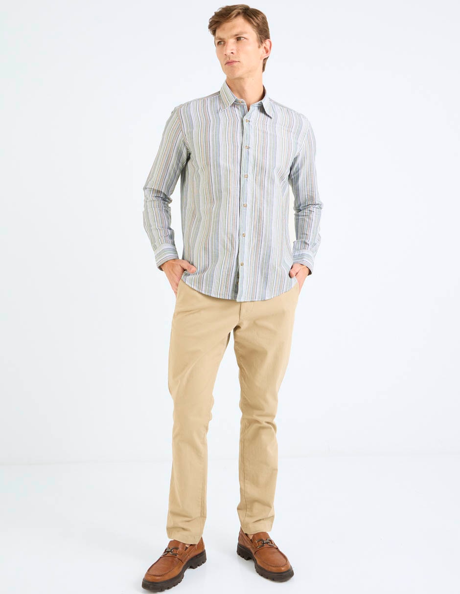 Camisa casual Scapinno manga larga para hombre