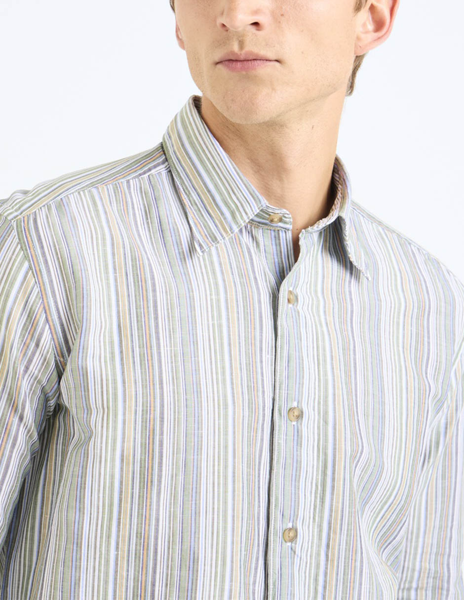 Camisa casual Scapinno manga larga para hombre