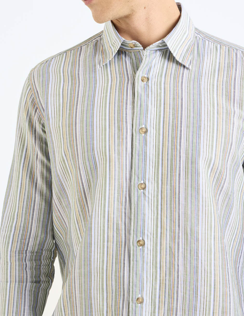 Camisa casual Scapinno manga larga para hombre