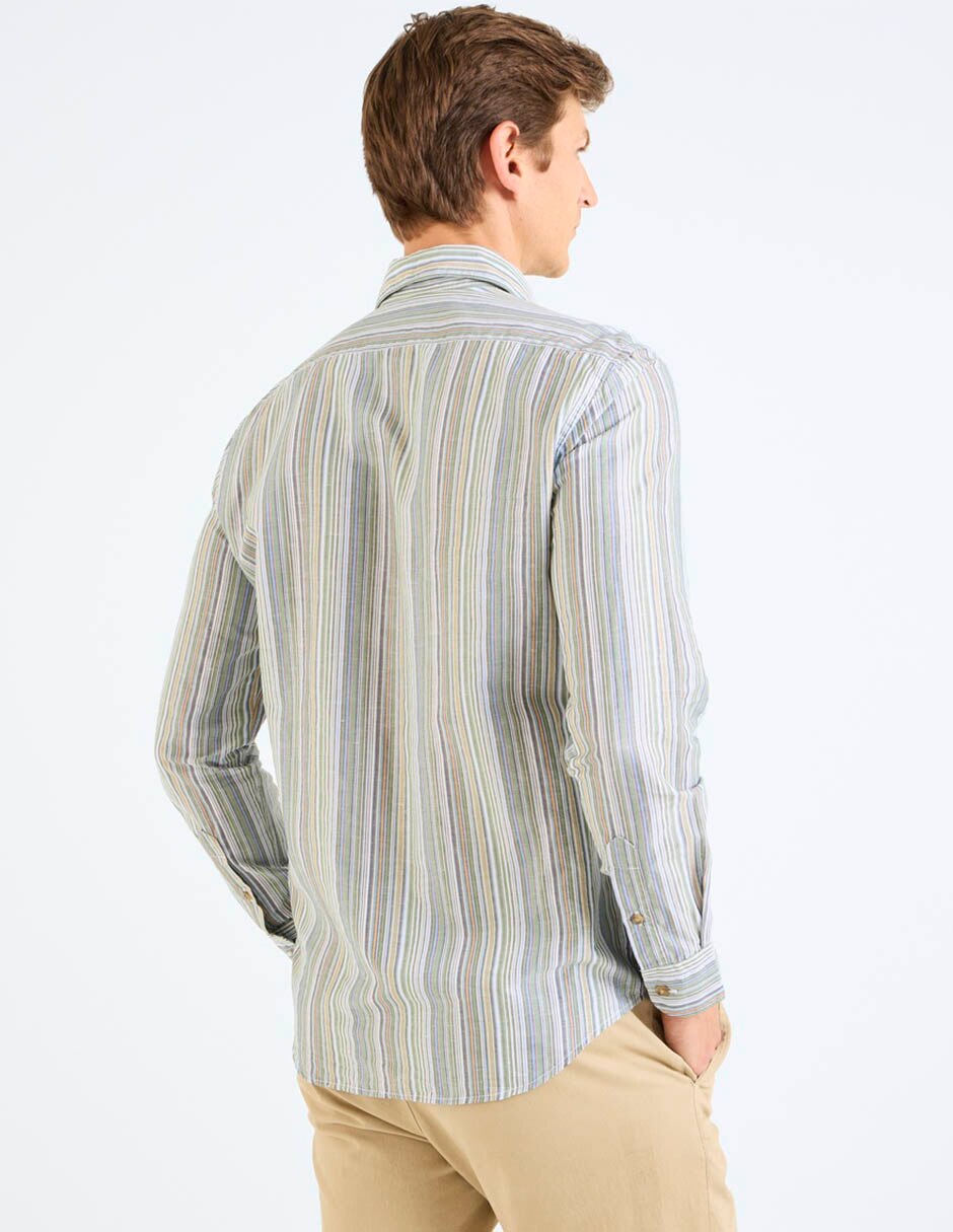 Camisa casual Scapinno manga larga para hombre