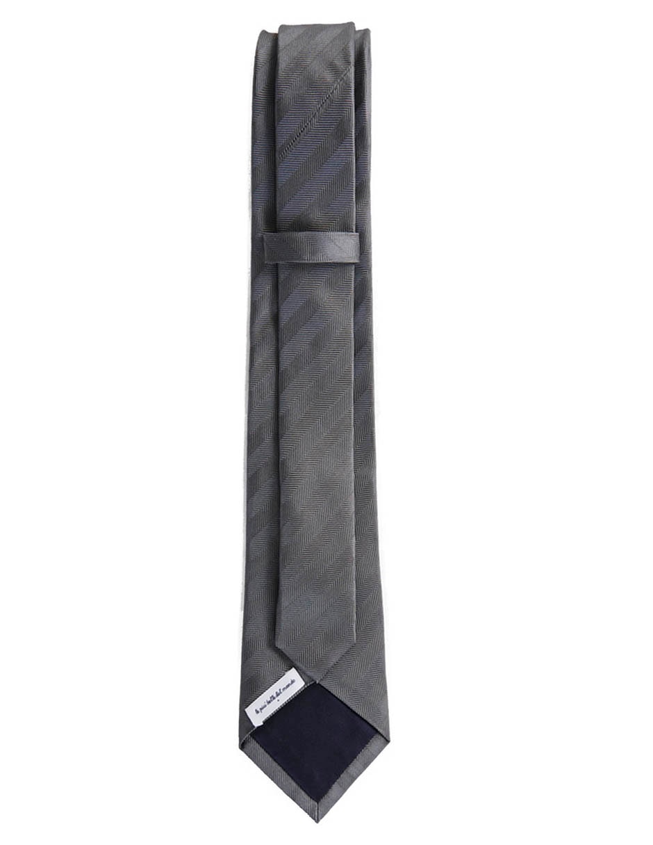 Corbata regular de seda estampado a rayas para hombre 2