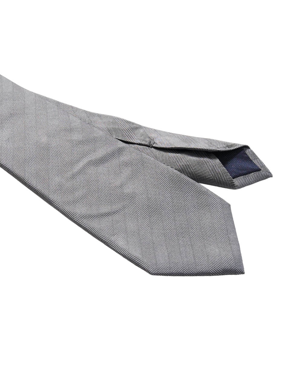 Corbata regular de seda estampado a rayas para hombre 3