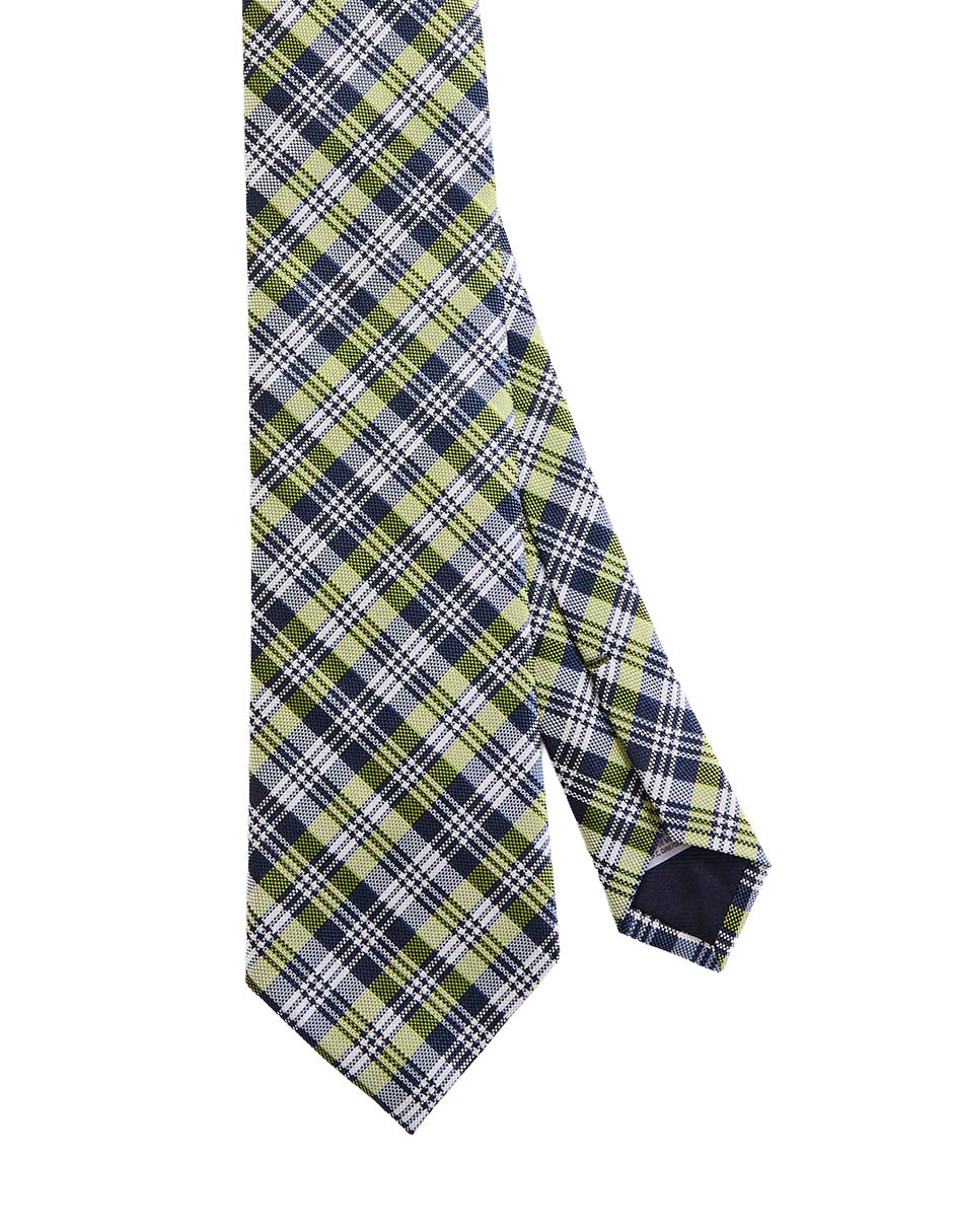 Corbata regular de seda estampado a rayas para hombre