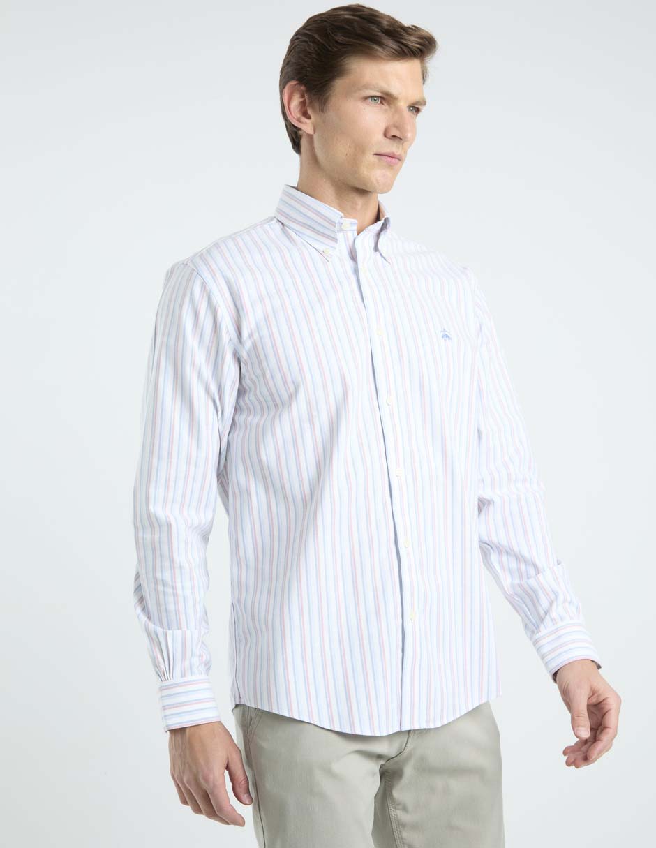 Camisa casual de algodón manga larga para hombre 1