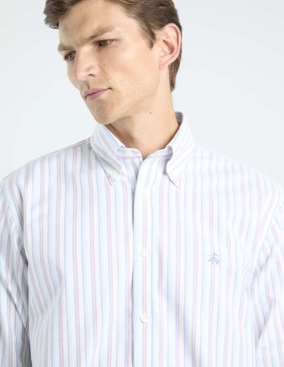 Camisa casual de algodón manga larga para hombre 7