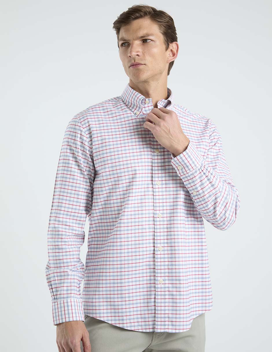 Camisa casual de algodón manga larga para hombre Camisa casual de algodón manga larga para hombre