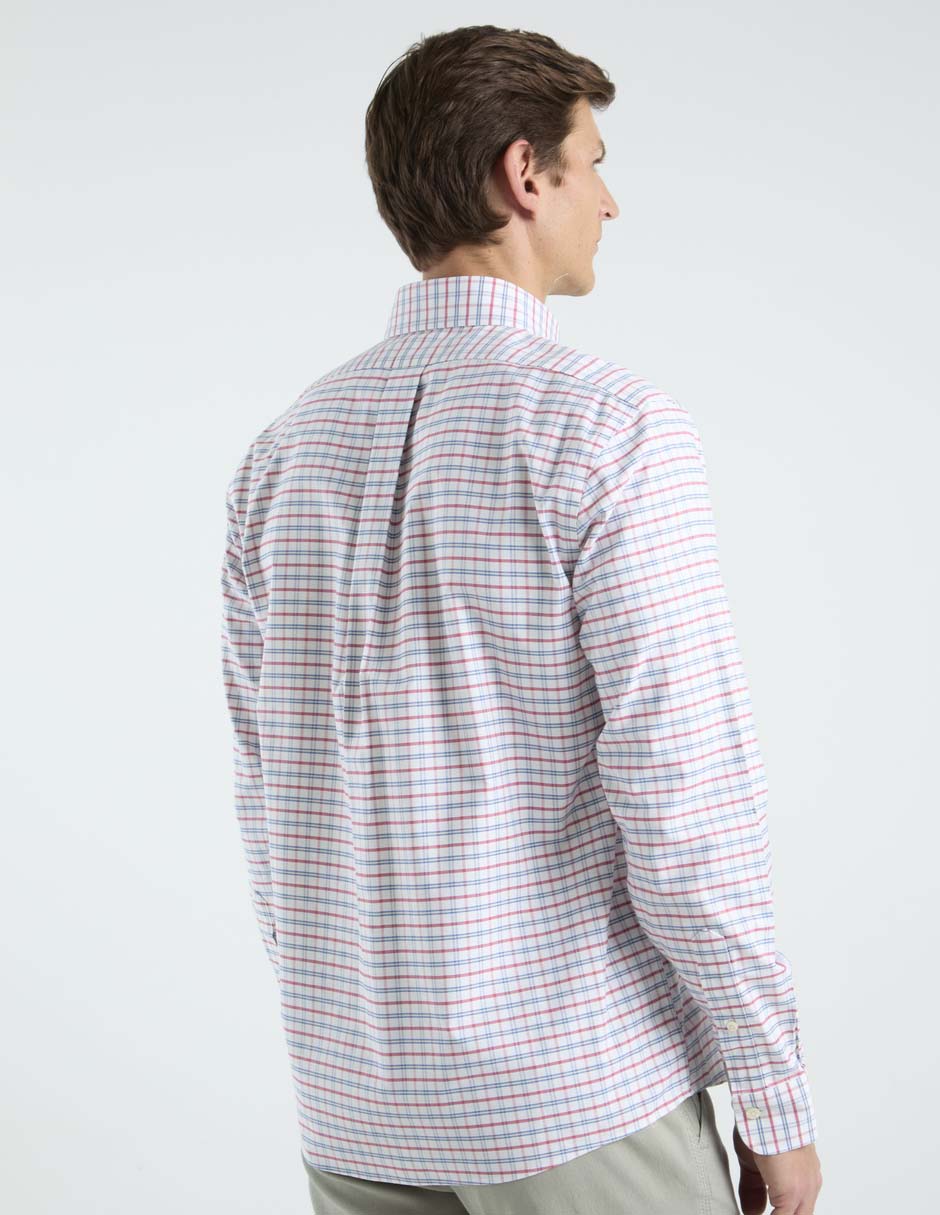 Camisa casual brooks brothers de algodón manga larga para hombre