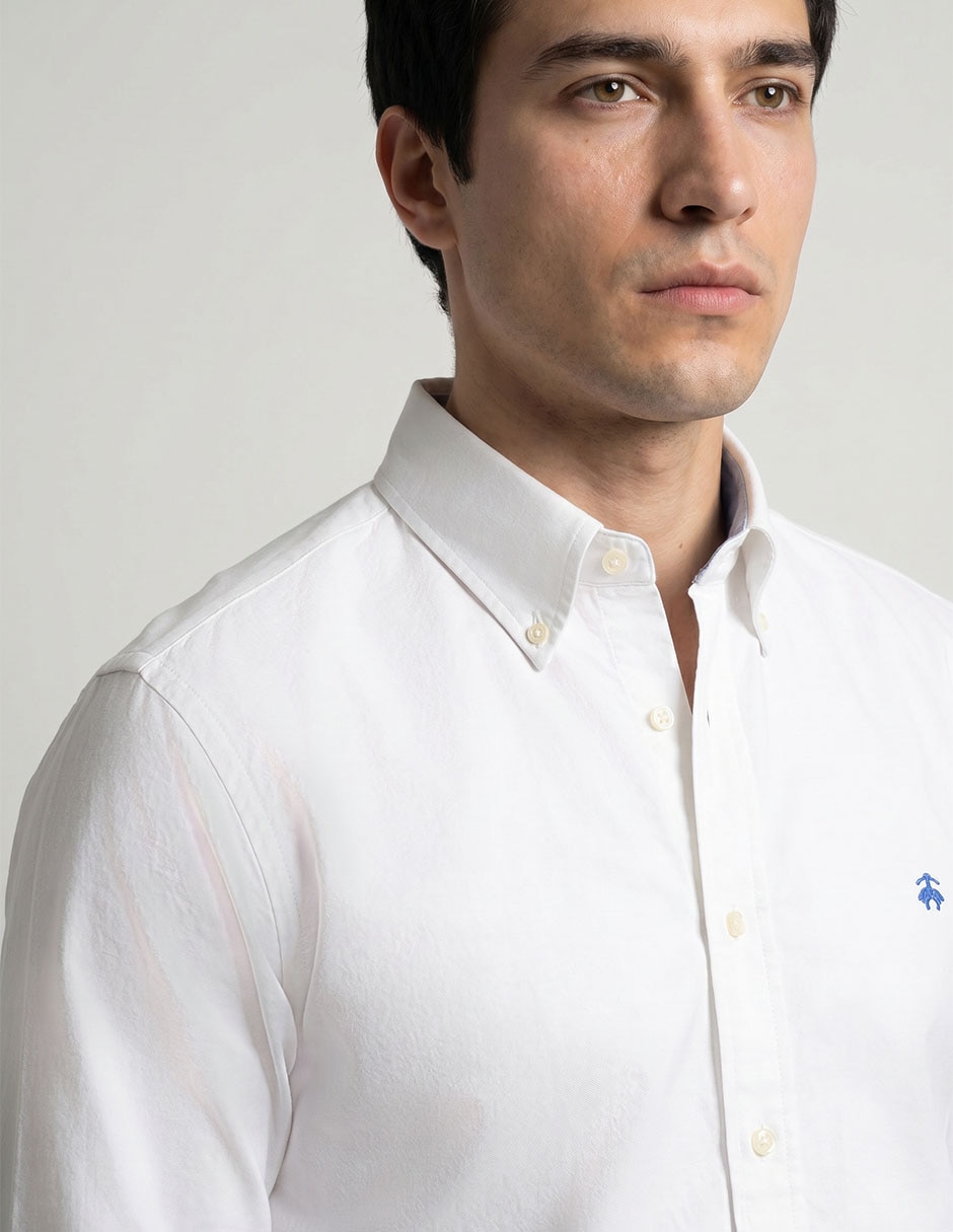 Camisa casual brooks brothers de algodón manga larga para hombre