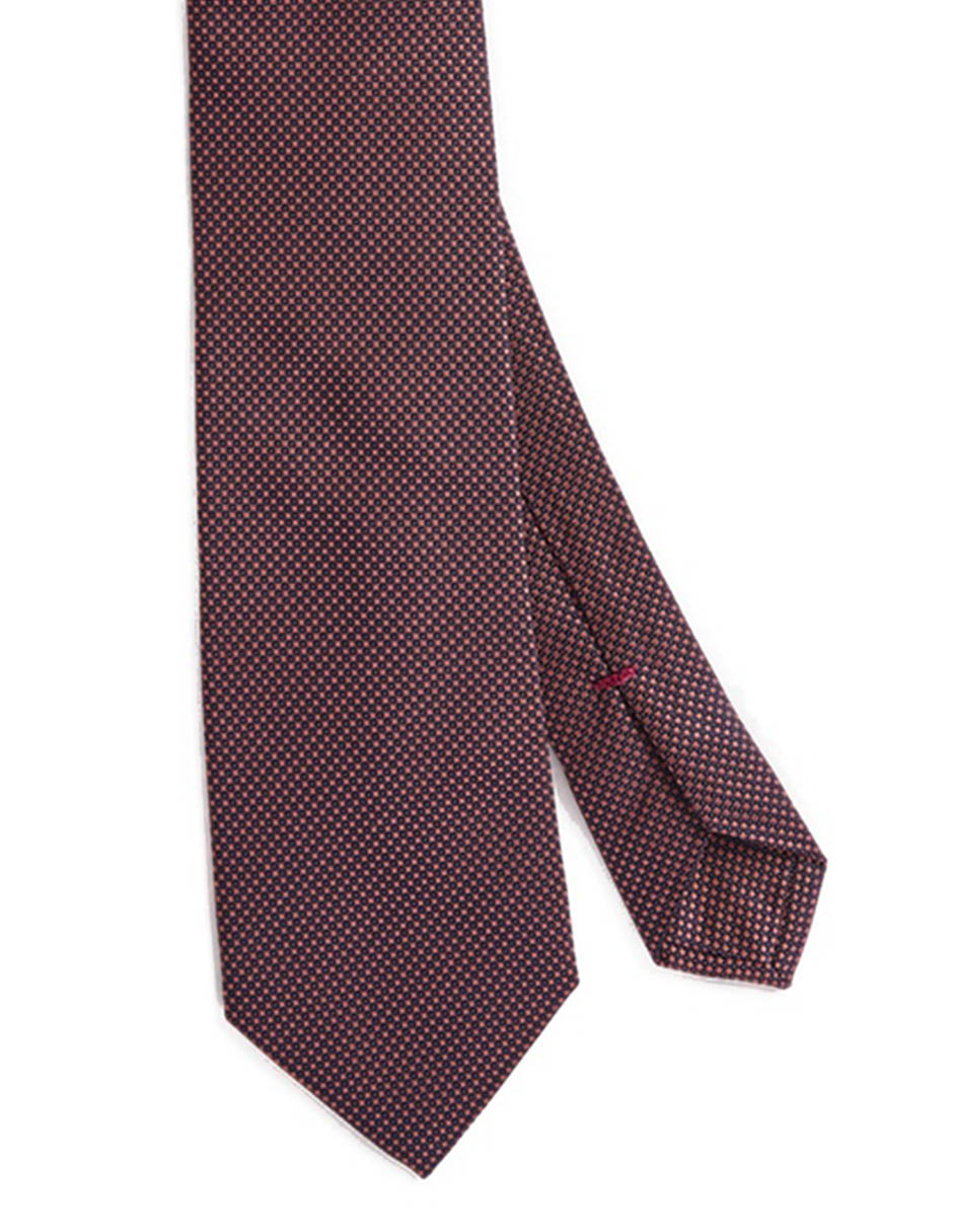 Corbata regular de seda estampado microprint para hombre 1