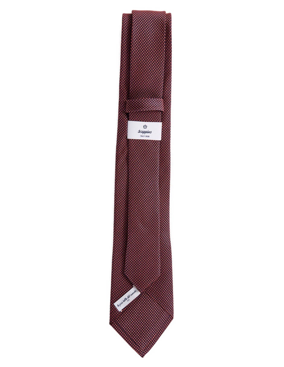 Corbata regular de seda estampado microprint para hombre 2