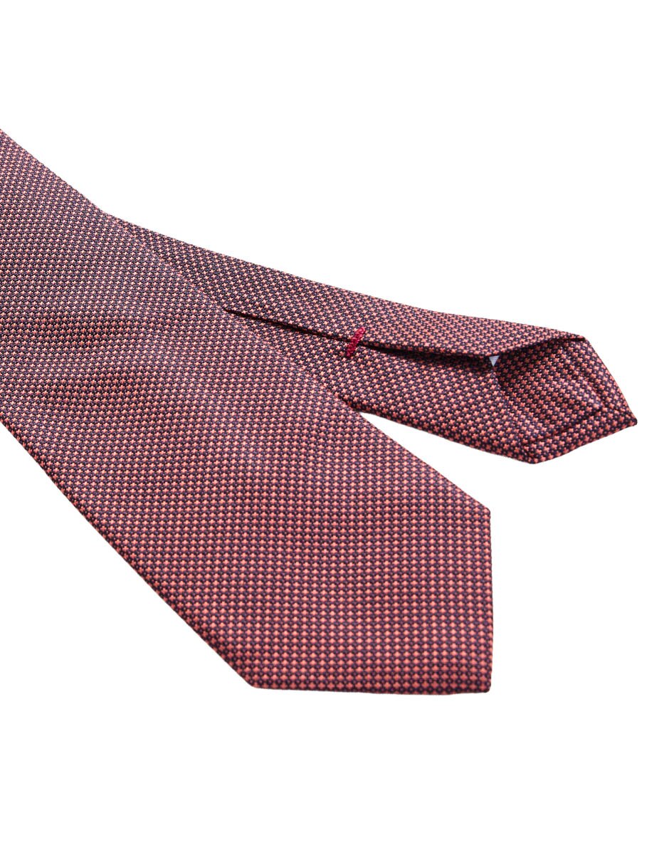 Corbata regular de seda estampado microprint para hombre 3