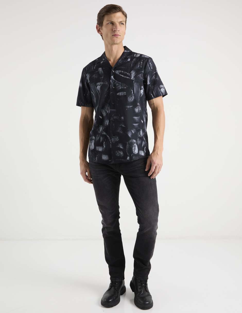 Camisa casual hugo manga corta para hombre
