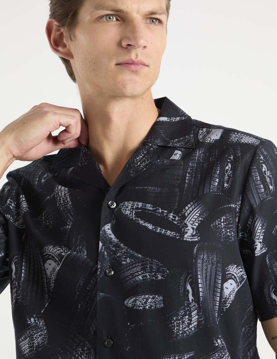 Camisa casual hugo manga corta para hombre