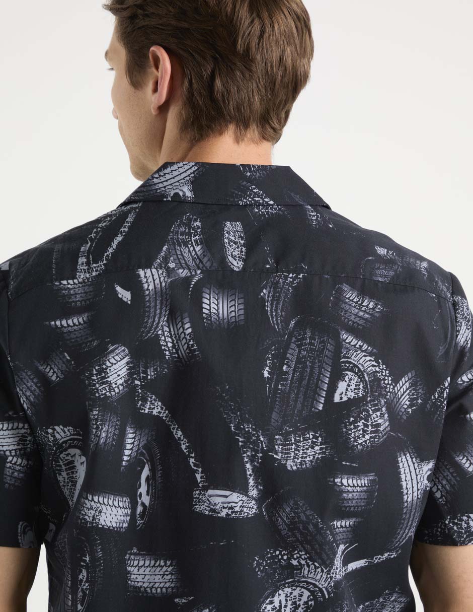 Camisa casual hugo manga corta para hombre