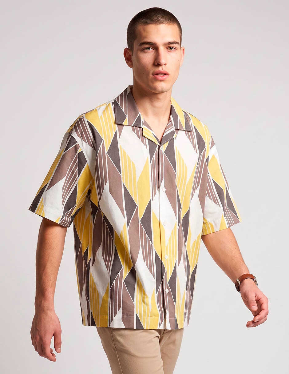 Camisa casual manga corta para hombre