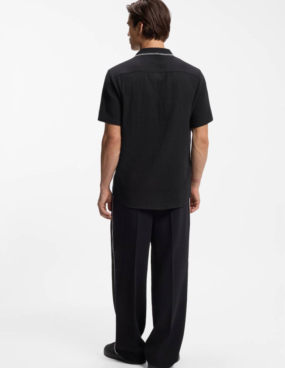 Camisa casual Hugo de algodón manga corta para hombre