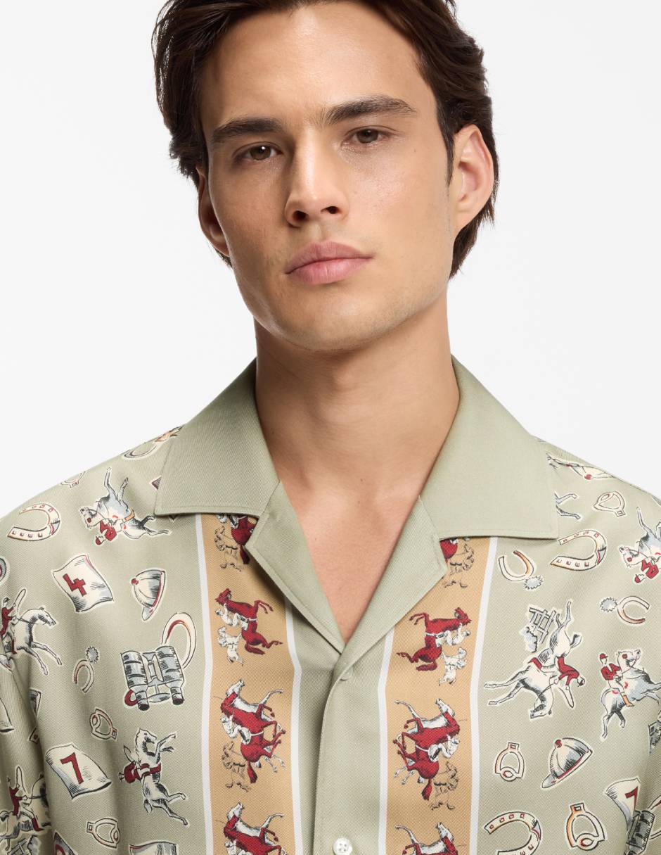 Camisa casual Hugo de lyocell manga corta para hombre