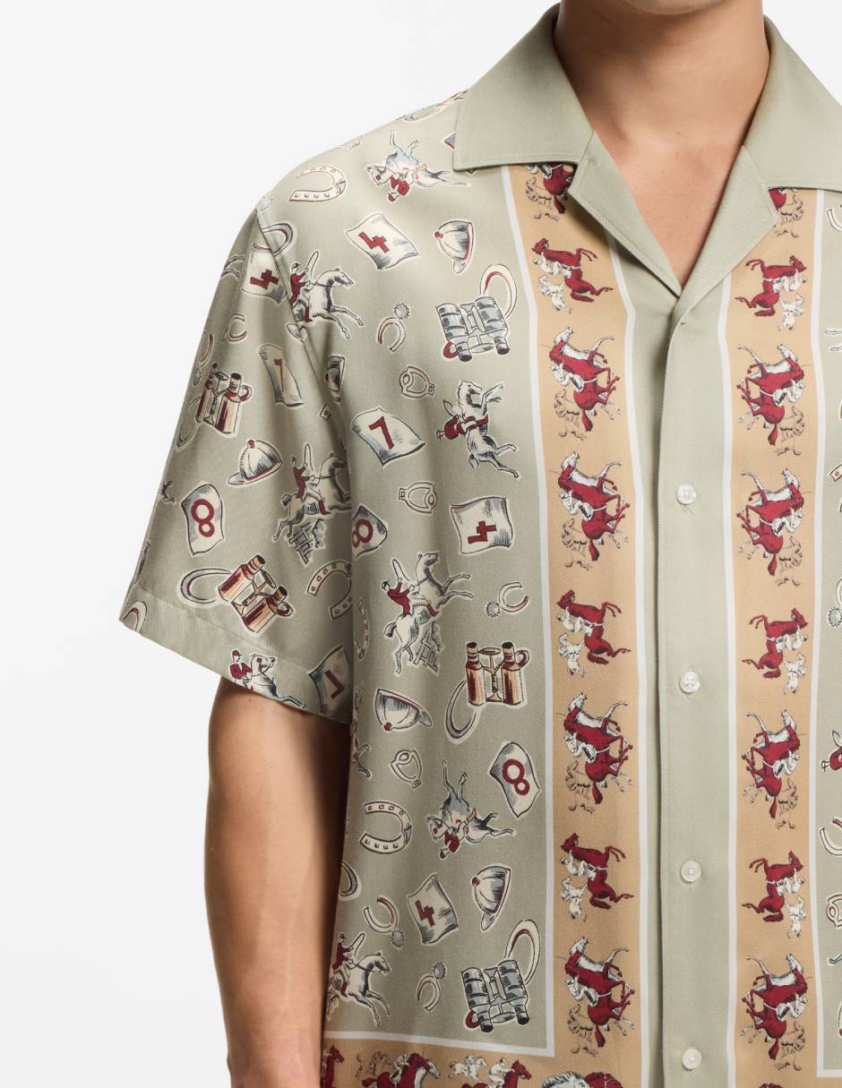 Camisa casual Hugo de lyocell manga corta para hombre