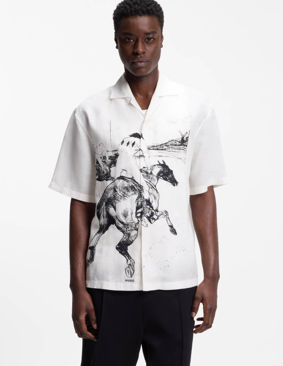 Camisa casual de algodón manga corta para hombre Camisa casual de algodón manga corta para hombre