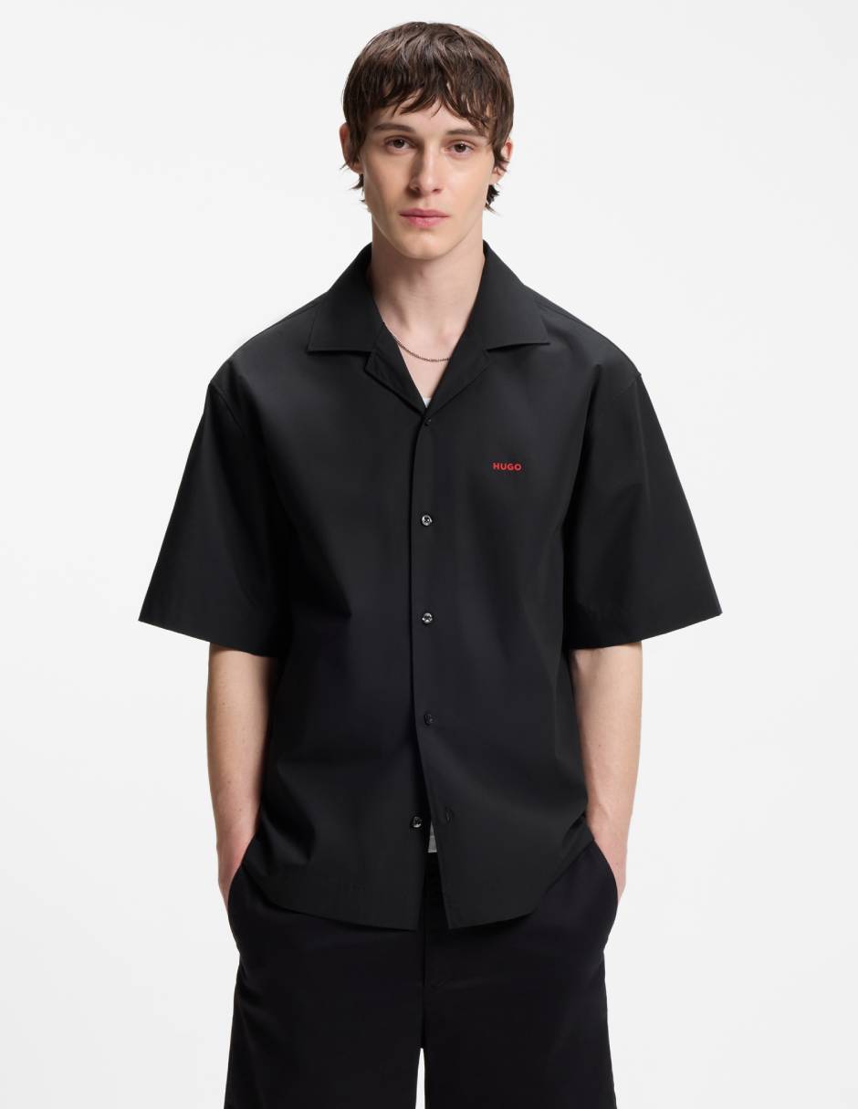 Camisa casual de algodón manga corta para hombre