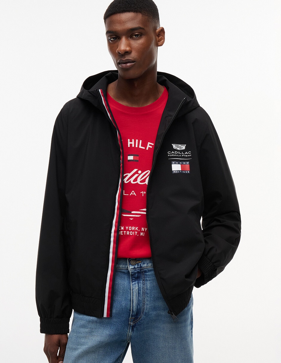 Chamarra casual Cadillac F1 Script con capucha para hombre