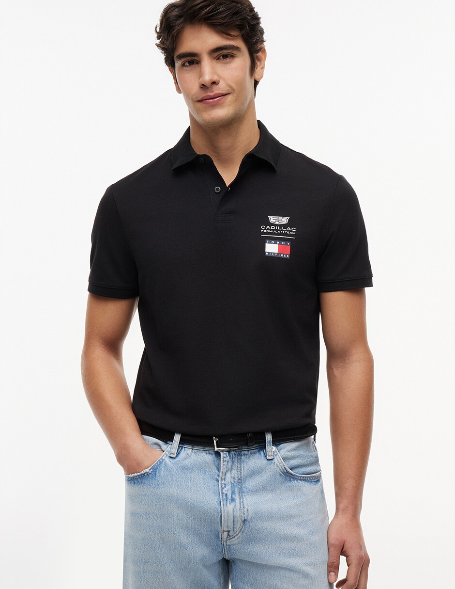 Playera tipo polo hilfiger cadillac f1 para hombre