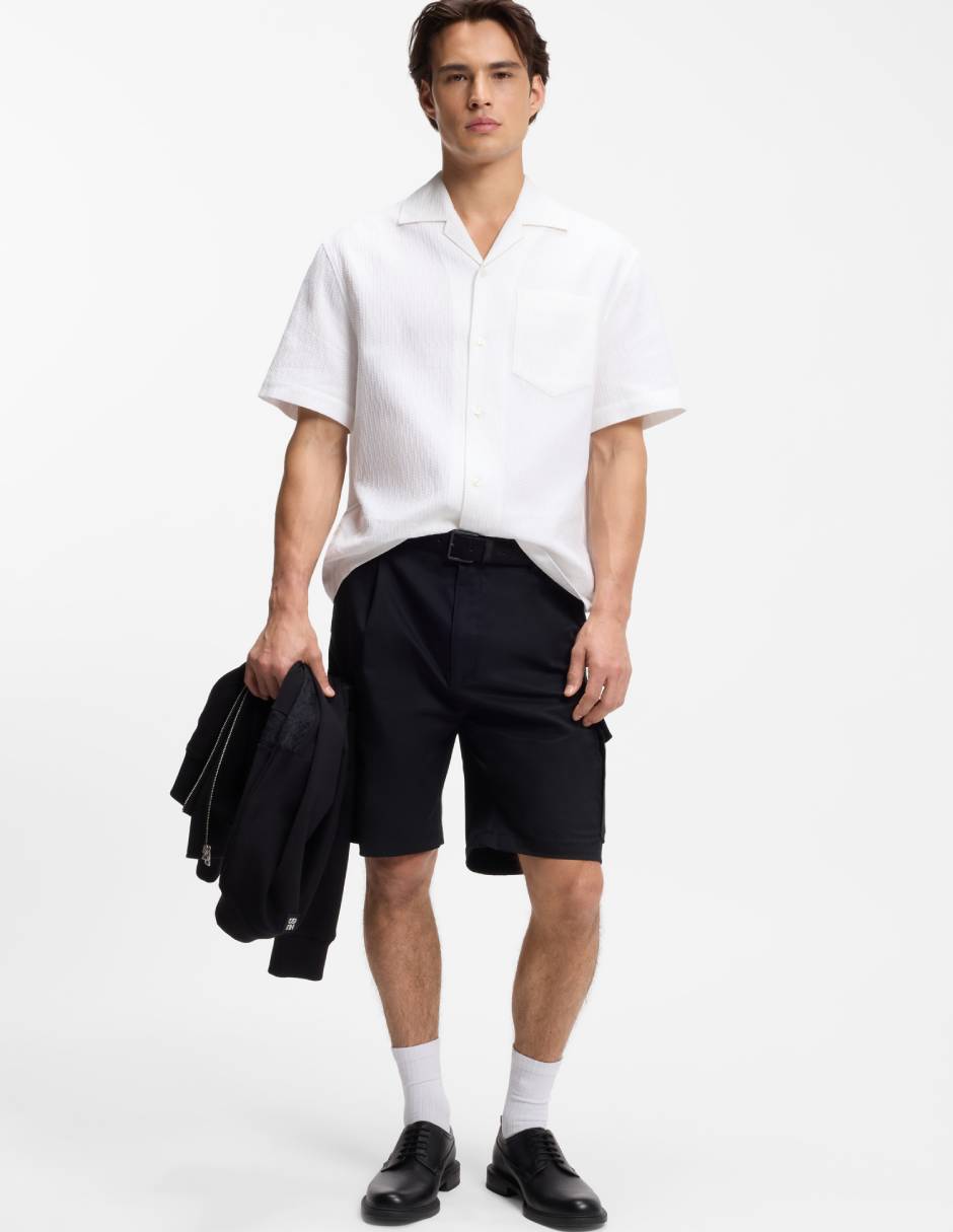 Camisa casual Hugo de algodón manga corta para hombre