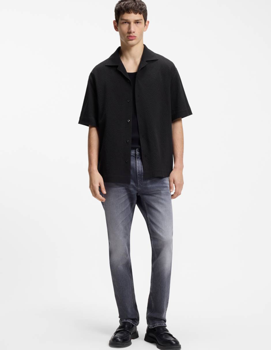Camisa casual Hugo de algodón manga corta para hombre