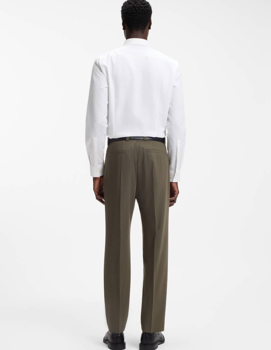 Camisa formal hugo de algodón manga larga para hombre