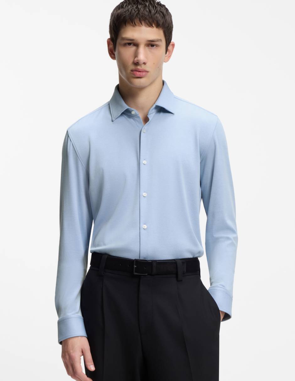 Camisa casual de algodón manga larga para hombre Camisa casual de algodón manga larga para hombre