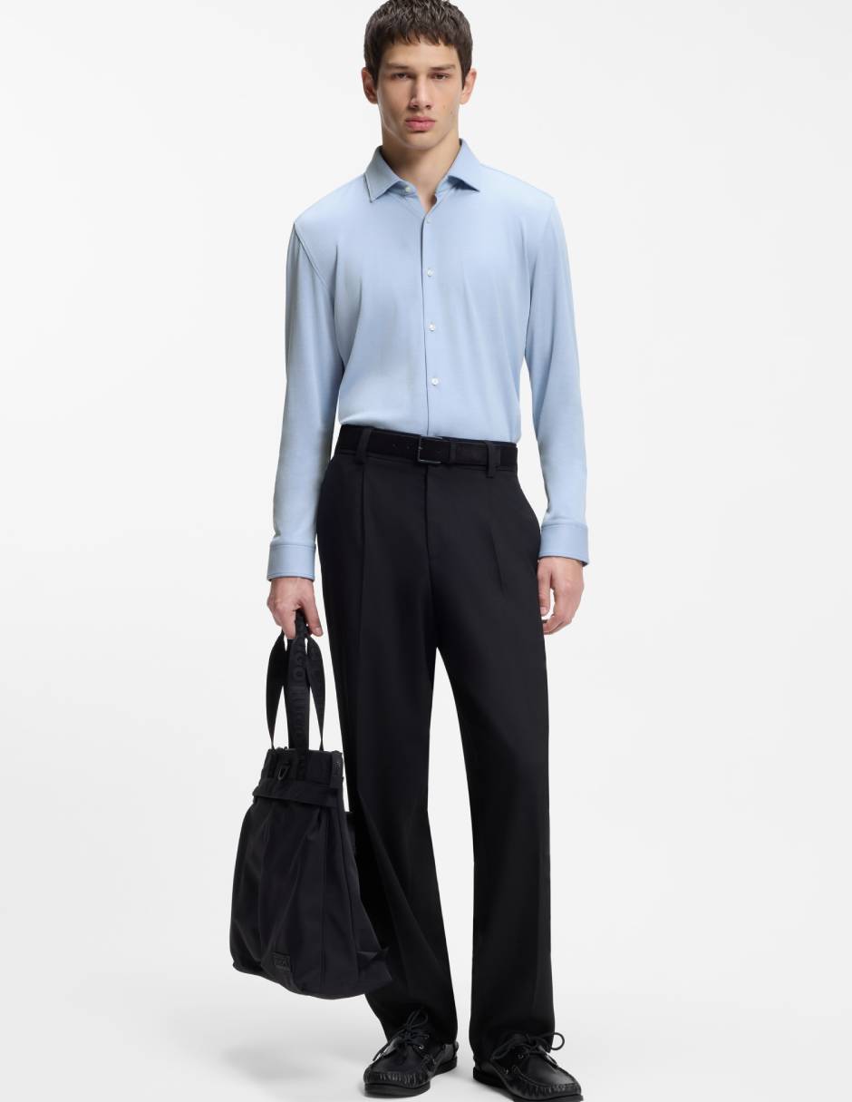 Camisa casual Hugo de algodón manga larga para hombre