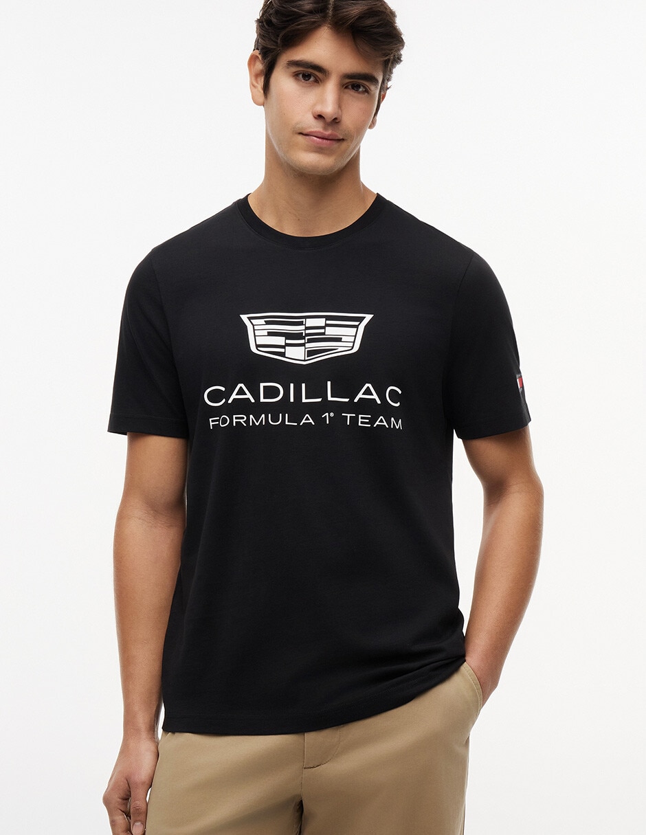 Playera hilfiger cadillac f1 co-branded cuello redondo para hombre Playera hilfiger cadillac f1 co-branded cuello redondo para hombre