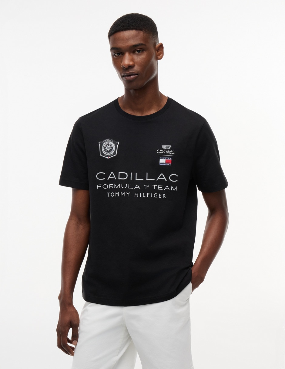 Playera Tommy Hilfiger Cadillac F1 Modern Speed cuello redondo para hombre