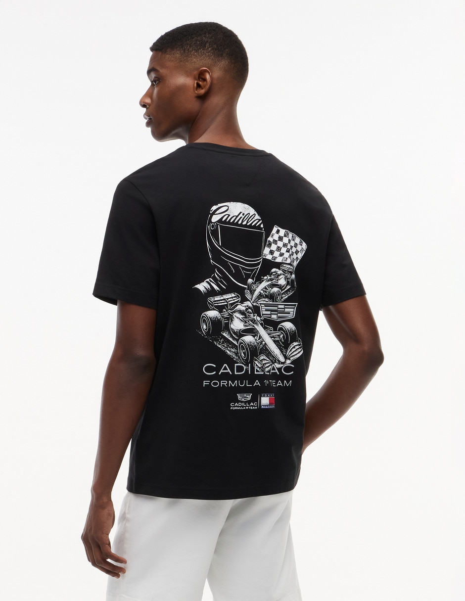 Playera Tommy Hilfiger Cadillac F1 Modern Speed cuello redondo para hombre